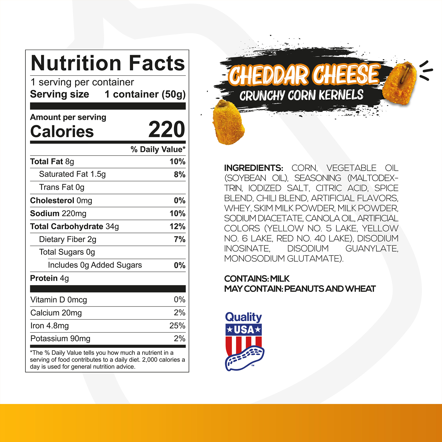 Cheddar Cheese Crunchy Corn Kernels