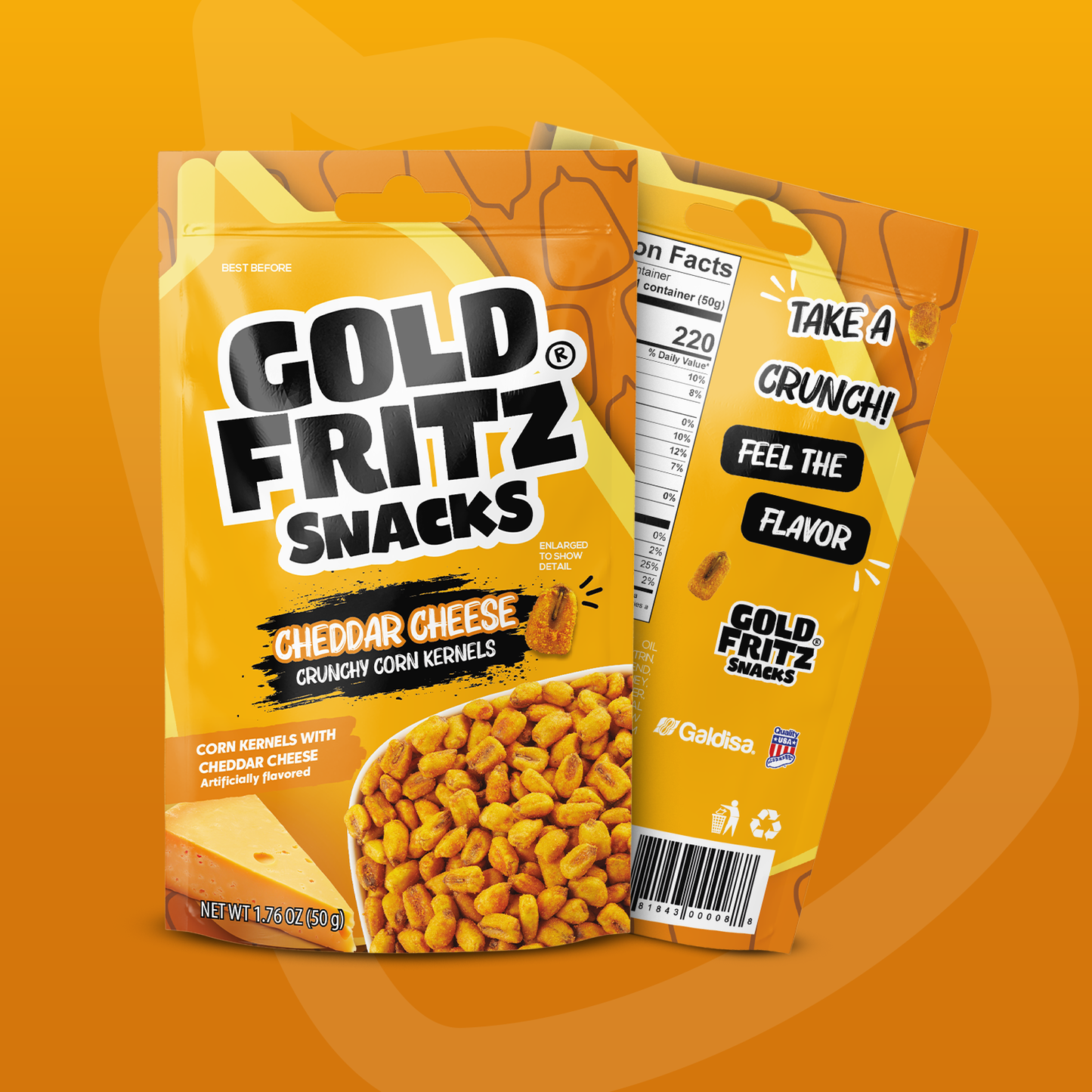 Cheddar Cheese Crunchy Corn Kernels