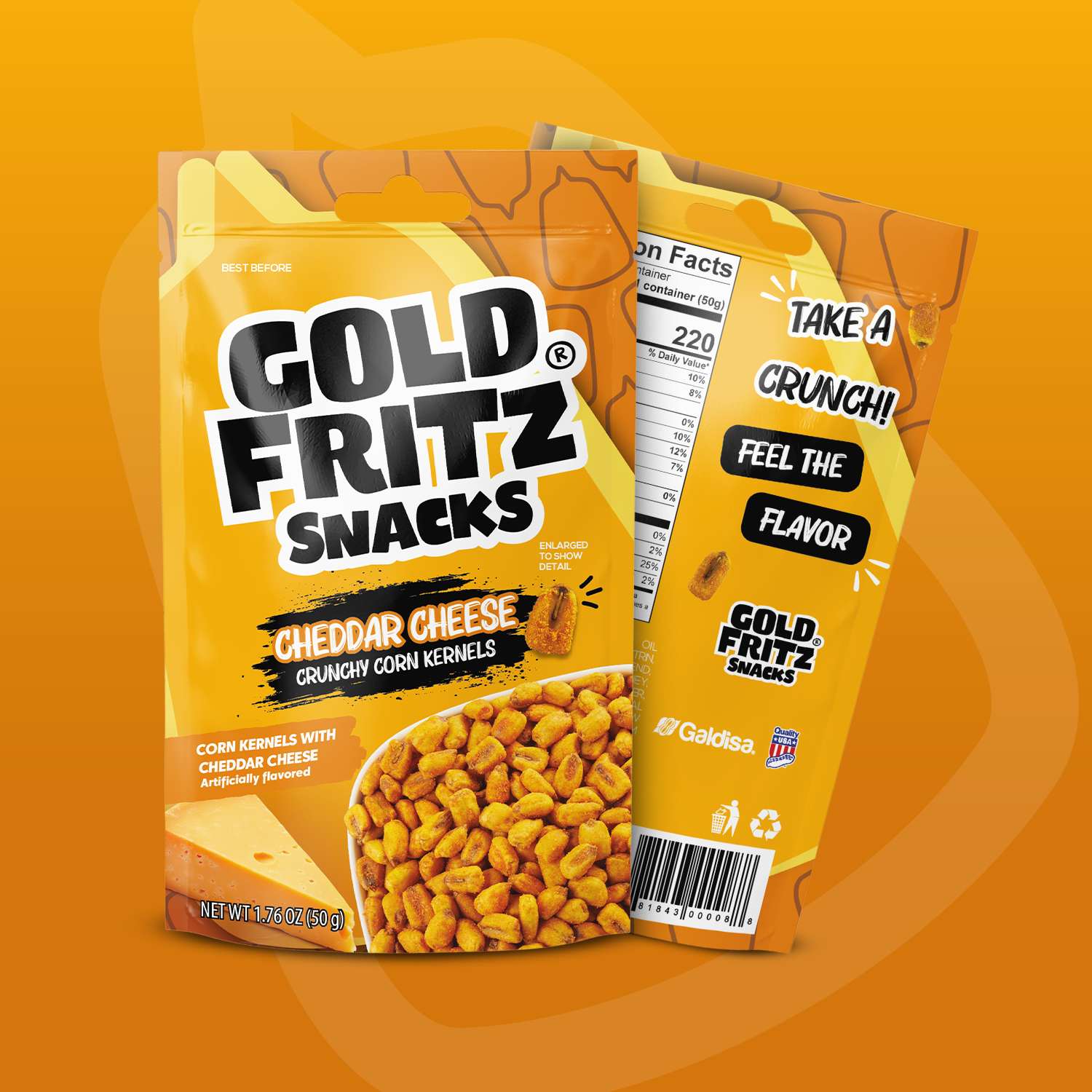 Cheddar Cheese Crunchy Corn Kernels