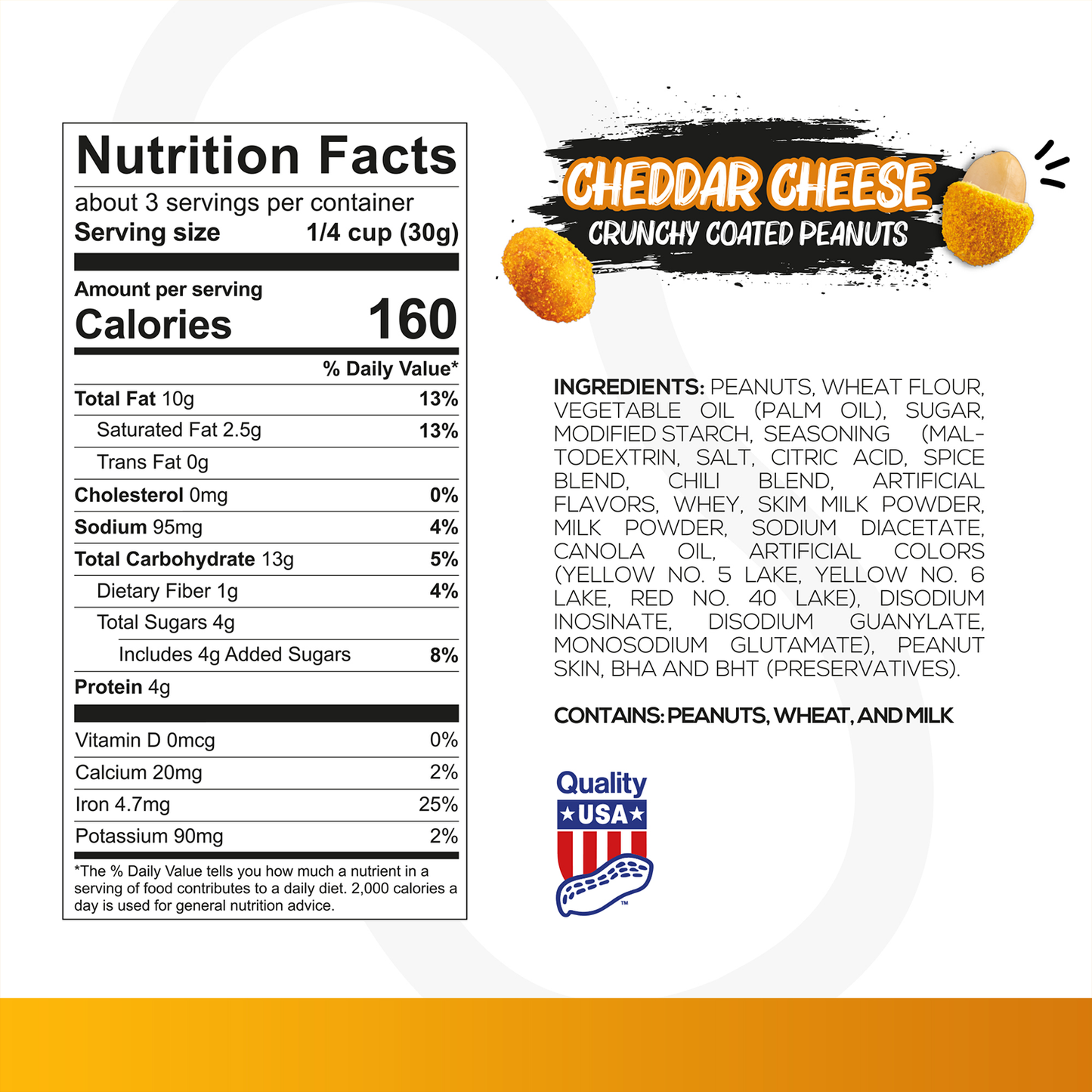 Cheddar Cheese Crunchy Coated Peanuts