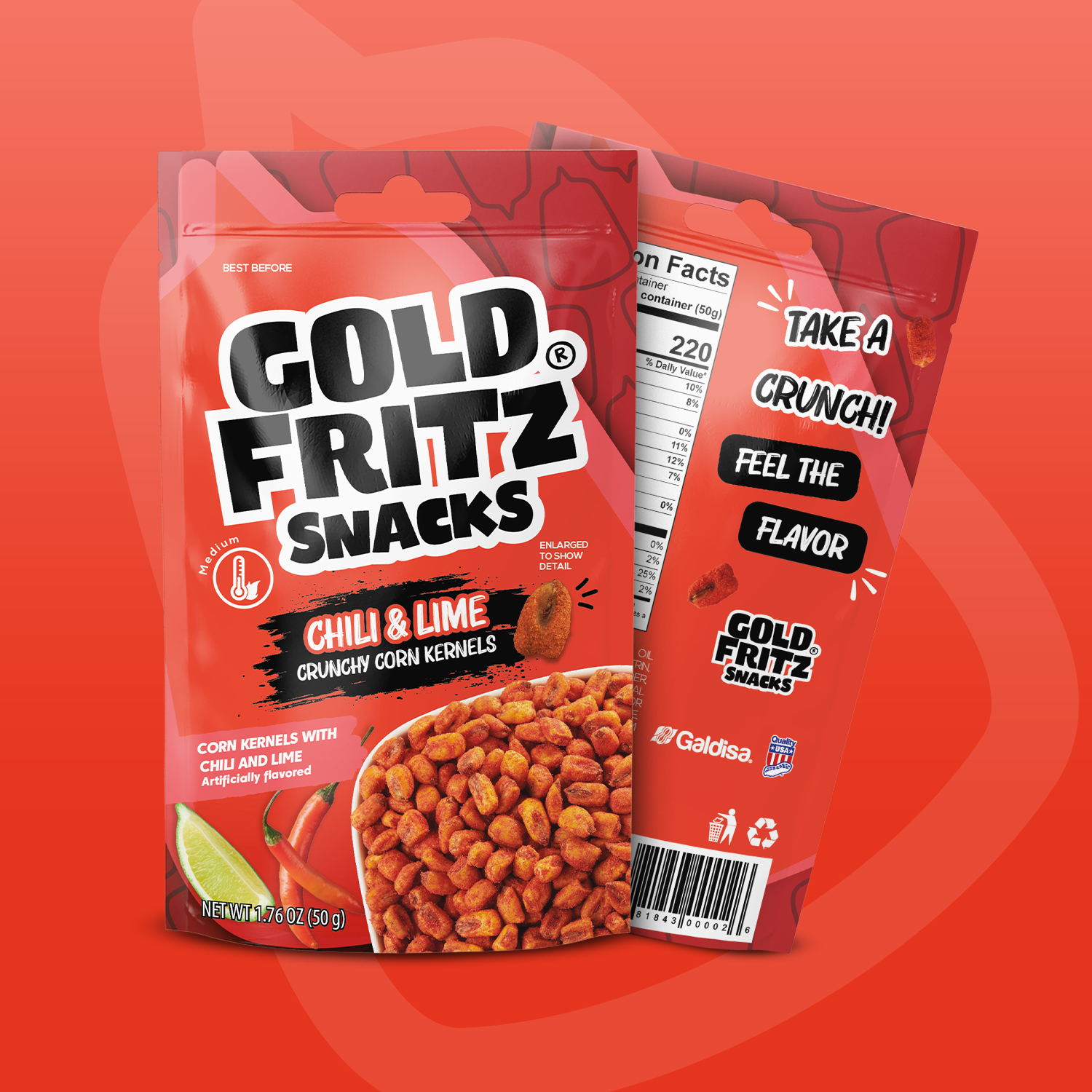 Chili & Lime Crunchy Corn Kernels